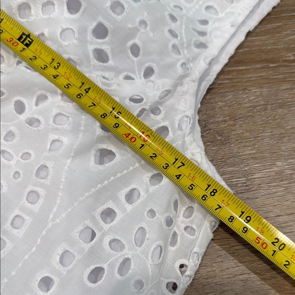 Ophelia Roe Size Medium White Sleeveless A-line Midi Dress Embroidered - Picture 3 of 12